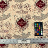 Harry Potter Marauders Map Quilting Cotton Fabric | Cream / Burgundy / Black | 44 Wide | 100% Cotton | By the Yard | Licensed