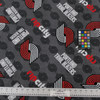 NBA Portland Trail Blazers Fleece | Gray / Red / White | 45" Wide | 100% Polyester | By the Yard | Licensed