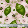 Sweet Pea Pink Fleece by Emma and Mila | Pink / Green / Brown | 58" Wide | 100% Polyester | By the Yard