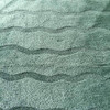 1.75 Yard Piece of Spruce Green Velvet with Wavy Vertical Stripes | Upholstery Fabric | 59 Wide