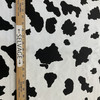 1.9 Yard Piece of Poly/Cotton Twill Cow Print Black/White | Medium Weight Twill Fabric | Home Decor Fabric | 60" Wide