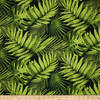 1 Yard Piece of Terrasol Indoor/Outdoor Tropical Fronds Ebony | Medium Weight Outdoor Fabric | Home Decor Fabric | 54" Wide