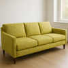 1.5 Yard Piece of Abstract Design in Citron Green | Velvet Upholstery Fabric | Heavy Weight | 54" Wide | By the Yard
