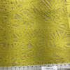1.5 Yard Piece of Abstract Design in Citron Green | Velvet Upholstery Fabric | Heavy Weight | 54" Wide | By the Yard