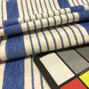 1.33 Yard Piece of Blue and White Stripes | Porter Stripes in Stonewash Denim by BELLA-DURA | Latex Backed | Indoor / Outdoor Fabric | WATER RESISTANT | 54" Wide | BTY