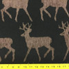 3 Yard Piece of Deer Buck Silhouette Tapestry Fabric | Chenille |  Upholstery | 54" Wide | By the Yard