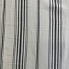 1.9 Yard Piece of Laura & Kiran Farmhouse Stripe Woven Black/Flax | Medium/Heavyweight Basketweave Fabric | Home Decor Fabric | 54" Wide
