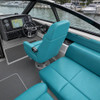 2.5 Yard Piece of Peacock Blue Marine Vinyl Fabric | HDI-6857 | Spradling Softside HEIDI SOFT | Upholstery Vinyl for Boats / Automotive / Commercial Seating | 54"W | BTY