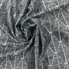 3 Yard Piece of Izel in Midnight By Belle Maison | Curtain And Light Weight Upholstery | Geometric Blue Silver | 59" Wide | 100% Poly | By the Yard