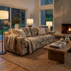 2 Yard Piece of Abstract in Shades of Brown | Upholstery / Drapery Fabric | 54 W | By the Yard