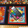 1 Yard Piece of Season of the Sun PANEL (23x44) in Multi | Benartex | Quilting Fabric | 44" Wide | 100% Cotton | Orange / Yellow / Green / Blue / Purple / Black
