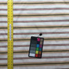 2 Yard Piece of Horizontal Hairline Stripes in Brown and Peach Upholstery Fabric | 54 Wide | BTY