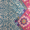 1 Yard Piece of Andra in Mardi Gras by P/Kaufmann | Red, Teal, Tan | Home Decor Fabric | Light Upholstery / Drapery | 54" Wide | By the Yard