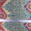 1 Yard Piece of Andra in Mardi Gras by P/Kaufmann | Red, Teal, Tan | Home Decor Fabric | Light Upholstery / Drapery | 54" Wide | By the Yard