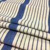 1.25 Yard Piece of Blue and White Stripes | Porter Stripes in Stonewash Denim by BELLA-DURA | Latex Backed | Indoor / Outdoor Fabric | WATER RESISTANT | 54" Wide | BTY