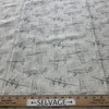 2.33 Yard Piece of Premier Prints Vintage Flyers Lead | Lightweight Duck Fabric | Home Decor Fabric | 54" Wide