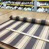 1.75 Yard Piece of Chocolate Brown and Tan Striped Fabric | Outdoor Awning / Upholstery Fabric | Sunbrella-like | 46" Wide | By the Yard
