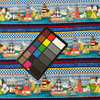 0.66 Yard Piece of Shorelights Stripe in Multi | Benartex | Quilting Fabric | 44" Wide | 100% Cotton | Lighthouses / Coastal | Blue / Red / Yellow / White / Green