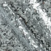 1.5 Yard Piece of Glitz Sequin & Mesh Silver | Medium Weight Mesh Fabric | Home Decor Fabric | 52" Wide