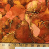 0.87 Yard Piece of Midas in Pumpkin | Northcott | Quilting Fabric | 44" Wide | 100% Cotton | Abstract Marbling | Metallic Gold / Orange / Rust / Brown