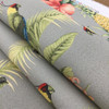 1 Yard Piece of Tropical Floral with Birds in Taupe / Green / Red | OUTDOOR Home Decor Fabric | Upholstery / Cushions | Water Friendly | 54" Wide | By the Yard | Beach Bounty in Tangelo