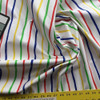2.75 Yard Piece of Waggle Primary Stripes Upholstery / Drapery Fabric | Cyrus Clark | 54 W | BTY