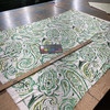 3.12 Yard Piece of Gable in Emerald | Home Decor Fabric | Painterly Paisley in Green / White | Medium Weight | 100% Cotton | 54" Wide | By the Yard