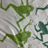 3.75 Yard Piece of Modern Coastal Frog Twill Lettuce Green | Medium Weight Twill Fabric | Home Decor Fabric | 54" Wide