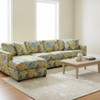 1 Yard Piece of Emperor's Garden in Chartreuse Upholstery Drapery Fabric | Braemore | 54W | BTY