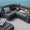 0.875 Yard Piece of Blackbeard Black Marine Vinyl Fabric | Spradling Softside BELUGA | Upholstery Vinyl for Boats / Automotive / Commercial Seating | 54"W | BTY  | BEL-3316