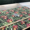 1.125 Yard Piece of Turcotte in Onyx | OUTDOOR Home Decor Fabric | Tropical Floral in Red / Green / Black | Berkshire Home | Medium Weight | 54" Wide | By the Yard (Also Sku PHX0224-1180)