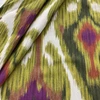 2.3 Yard Piece of Lacefield Designs Uzbek Ikat Basketweave Chartreuse | Medium/Heavyweight Basketweave Fabric | Home Decor Fabric | 54" Wide