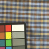 1.37 Yard Piece of Blue and Tan Checked Plaid | Drapery / Slipcover Fabric | 56 Wide | By the Yard
