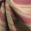 Striped Fabric Red Tan Heavy Upholstery By The Yard 54W Pre-Quilted