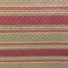 Striped Fabric Red Tan Heavy Upholstery By The Yard 54W Pre-Quilted