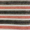Red & Brown Plush Bold Striped Upholstery Drapery Fabric By The Yard 54 Inches