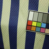 Blue / White Stripe Fabric By The Yard Diamond Embossed Quilting Drapery