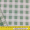 Windowpane Check in Green and White Upholstery Fabric | 54"W | BTY | Durable
