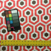 Hexagon Geometric in Salmon and Brown Home Decor Fabric | 54" W | By the Yard