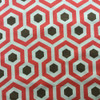 Hexagon Geometric in Salmon and Brown Home Decor Fabric | 54" W | By the Yard