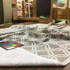 Geometric Trellis in Taupe Upholstery / Drapery Fabric | Braemore | 54 W | BTY