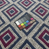 Geometric Diamond Red / Blue | Home Decor Fabric | Robert Allen | 54 Wide | BTY