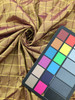 Metallic Bronze Windowpane Check Taffeta Fabric | Drapery| Home Decor | Polyester Silk | By The Yard | 54 Inch Wide