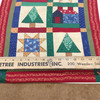 Primitive Little Quilt and Pillow Panel 18x44 | Green / Red | Quilting Fabric | 100% Cotton | 44 wide | By the Panel
