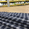 Navy Blue and White Plaid | Woven Wool Fabric | 12oz | 80/20 | 54" Wide | By the Yard
