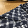 Navy Blue and White Plaid | Woven Wool Fabric | 12oz | 80/20 | 54" Wide | By the Yard