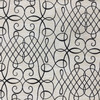 Calligraphy Swirl in Black and Off White | Waverly Home Decor  / Drapery Fabric | 100% Cotton | 54" Wide | By the Yard