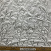 Tangle in White Pebble | Embroidered Drapery Fabric | White Silver Leafy Vines | Medium Weight | 54" Wide | By The Yard