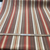Stripes Brick Orange Brown | Home Decor Fabric | Drapery | Medium Weight | 54" Wide | By the Yard