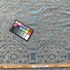 Scrollwork in Teal / Grey | Jacquard Upholstery Fabric | Chenille | Heavy Weight | 54" Wide | By the Yard